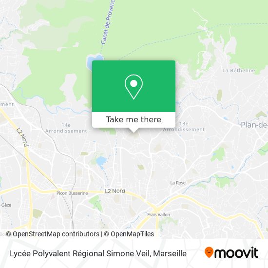 Lycée Polyvalent Régional Simone Veil map