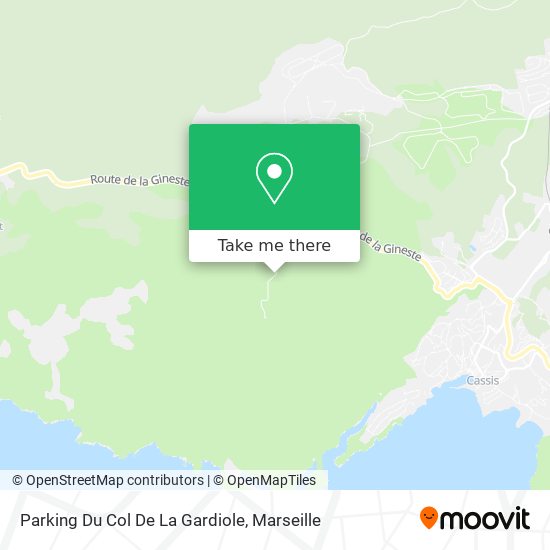 Parking Du Col De La Gardiole map