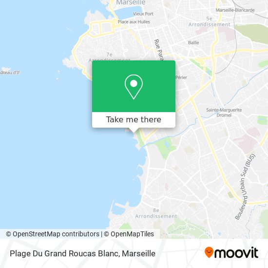 Mapa Plage Du Grand Roucas Blanc