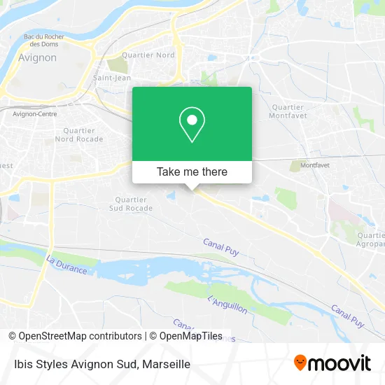 Ibis Styles Avignon Sud map
