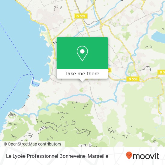 Le Lycée Professionnel Bonneveine map