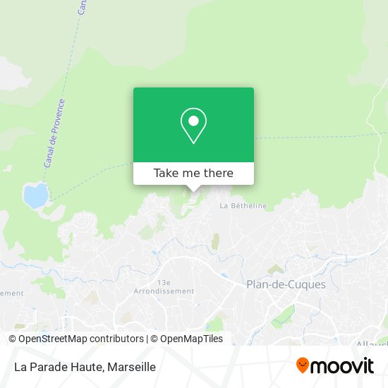 La Parade Haute map