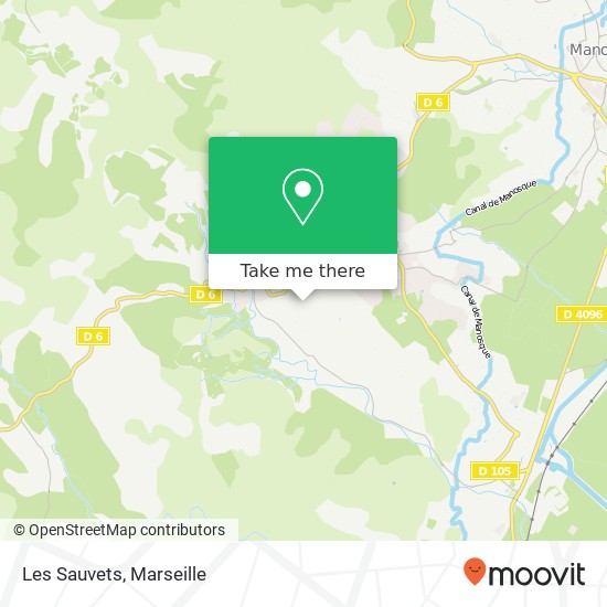 Les Sauvets map