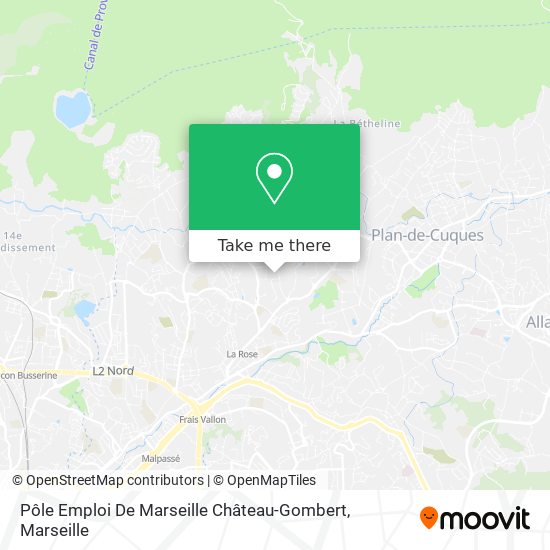 Pôle Emploi De Marseille Château-Gombert map