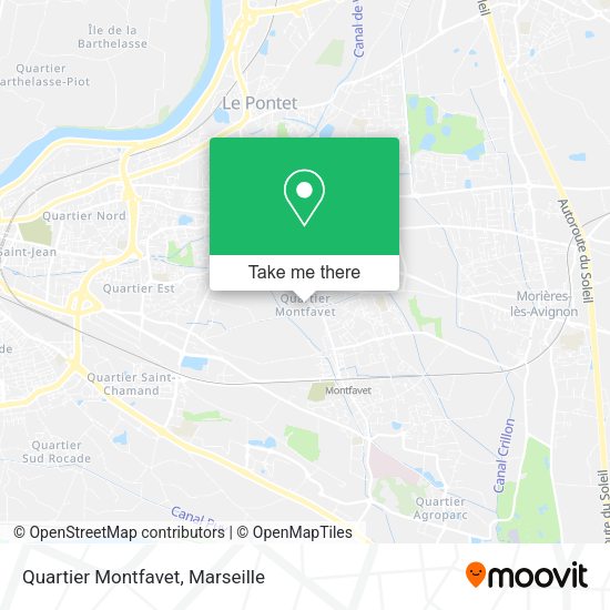 Quartier Montfavet map