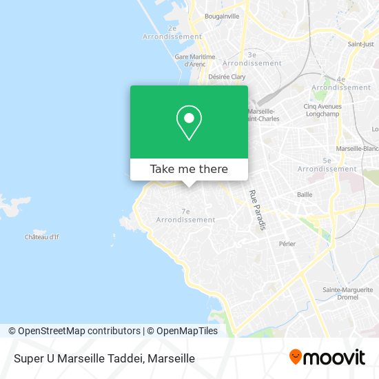 Super U Marseille Taddei map