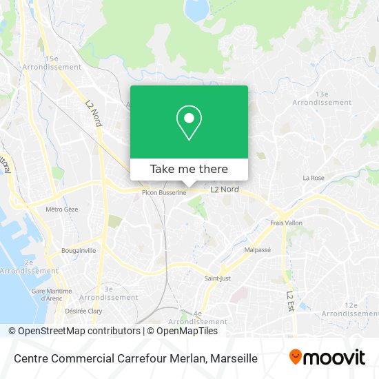 Mapa Centre Commercial Carrefour Merlan