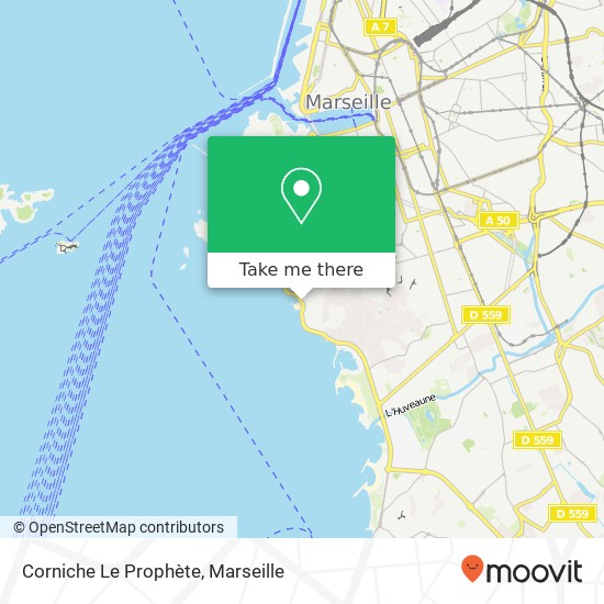 Corniche Le Prophète map