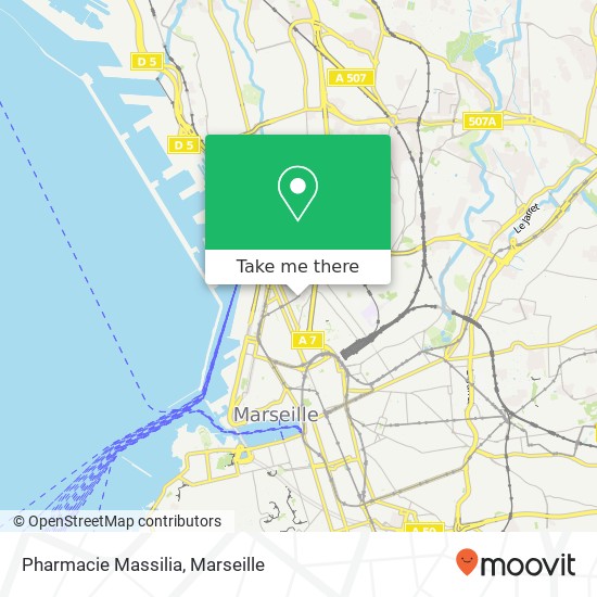 Pharmacie Massilia map