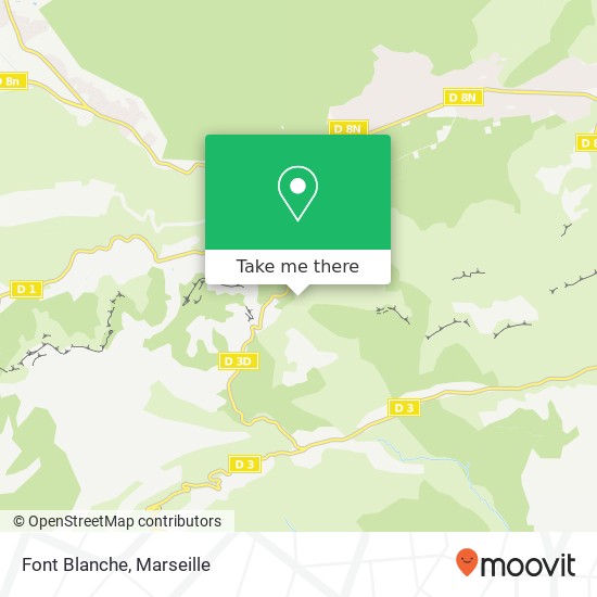 Mapa Font Blanche