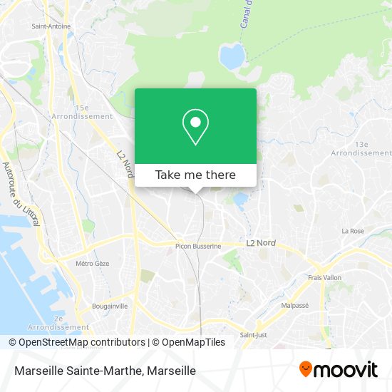 Marseille Sainte-Marthe map