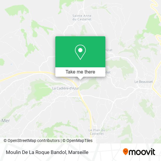 Moulin De La Roque Bandol map