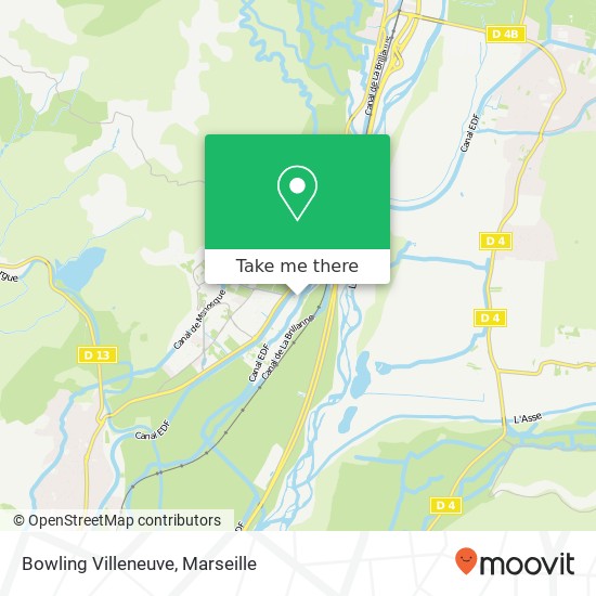 Mapa Bowling Villeneuve