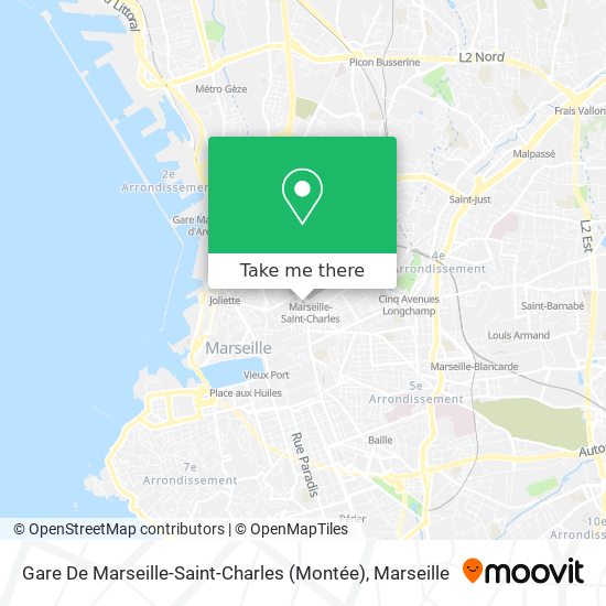 Mapa Gare De Marseille-Saint-Charles (Montée)