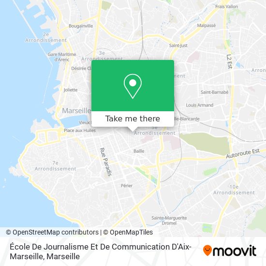 Mapa École De Journalisme Et De Communication D'Aix-Marseille