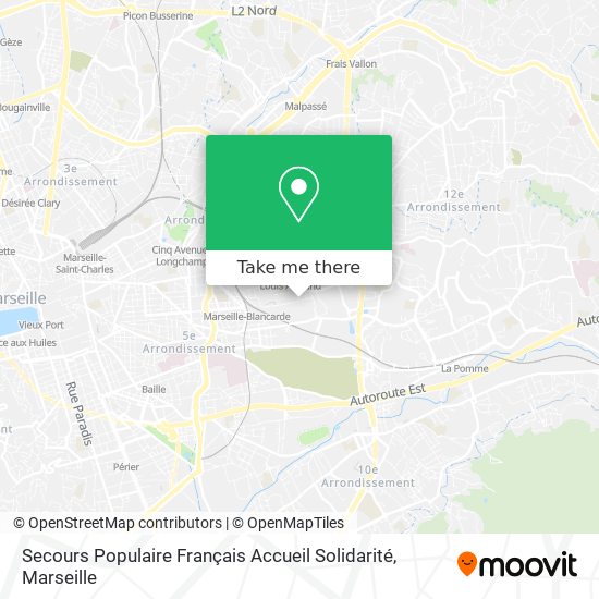 Secours Populaire Français Accueil Solidarité map