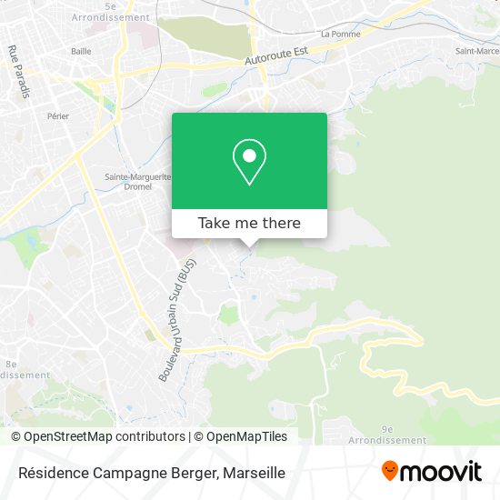 Résidence Campagne Berger map