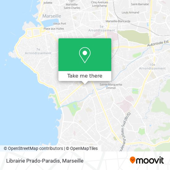 Mapa Librairie Prado-Paradis