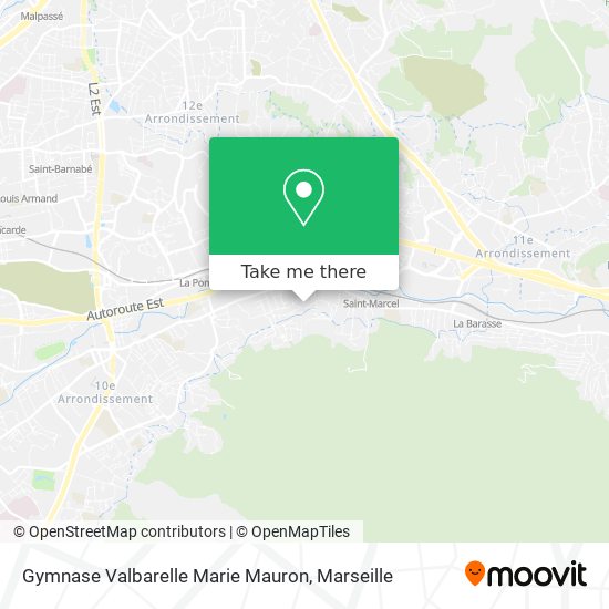 Gymnase Valbarelle Marie Mauron map