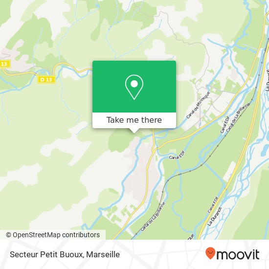 Mapa Secteur Petit Buoux