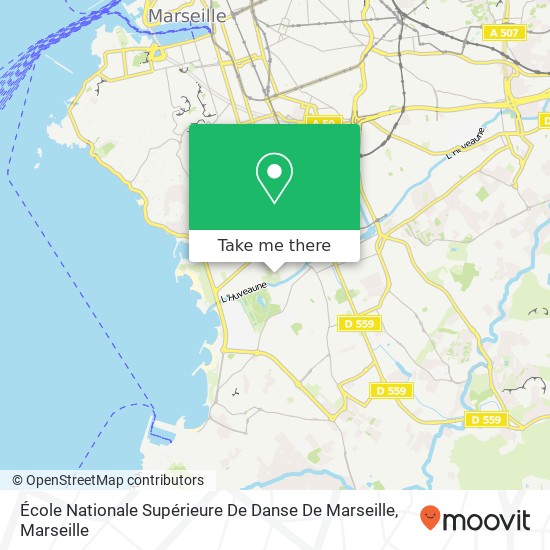 Mapa École Nationale Supérieure De Danse De Marseille