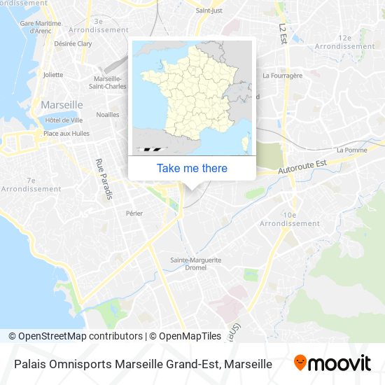 Palais Omnisports Marseille Grand-Est map