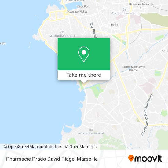 Pharmacie Prado David Plage map