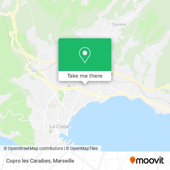 Copro les Caraibes map