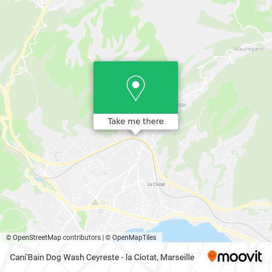 Mapa Cani'Bain Dog Wash Ceyreste - la Ciotat