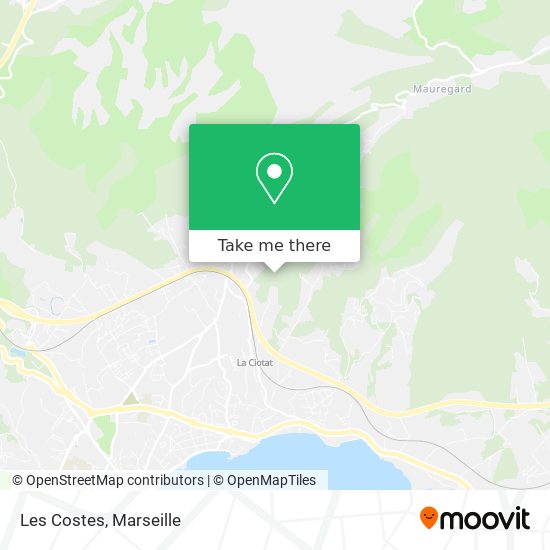 Les Costes map