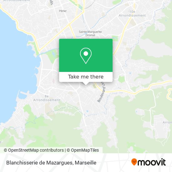 Mapa Blanchisserie de Mazargues