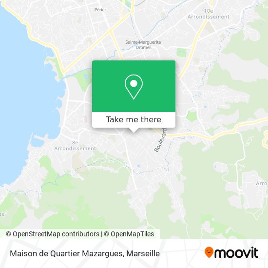 Mapa Maison de Quartier Mazargues