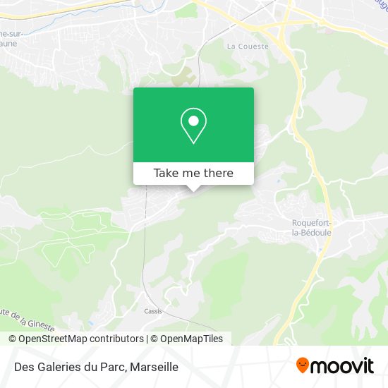 Des Galeries du Parc map