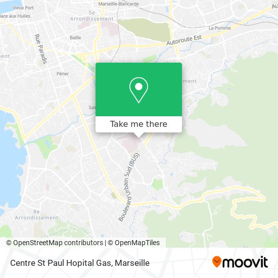 Centre St Paul Hopital Gas map