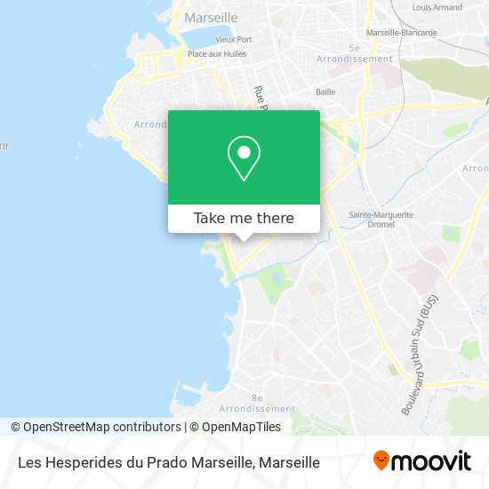 Mapa Les Hesperides du Prado Marseille