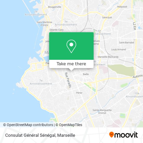 Consulat Général Sénégal map