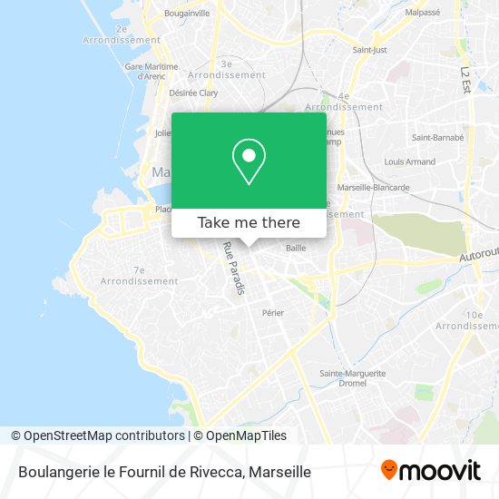 Mapa Boulangerie le Fournil de Rivecca