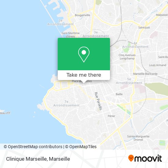 Clinique Marseille map