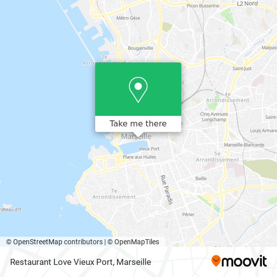 Restaurant Love Vieux Port map
