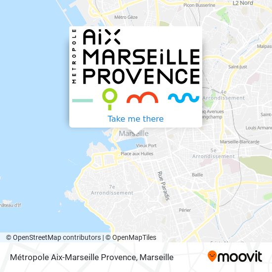 Mapa Métropole Aix-Marseille Provence