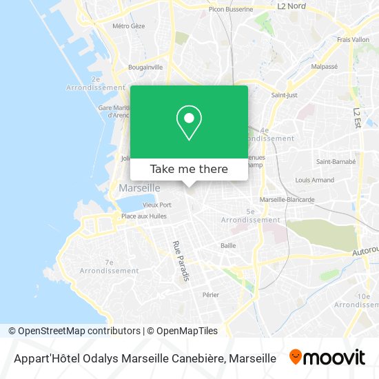 Mapa Appart'Hôtel Odalys Marseille Canebière
