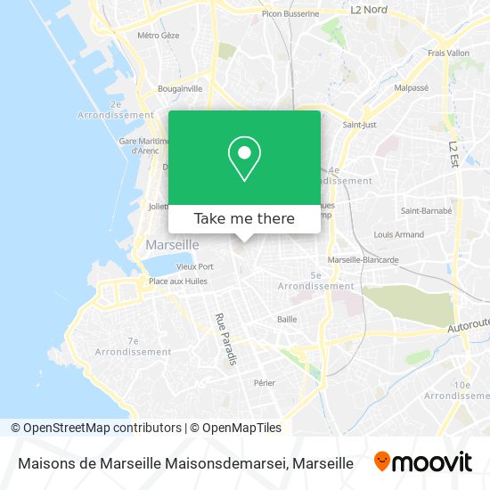 Maisons de Marseille Maisonsdemarsei map