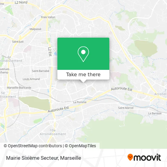 Mairie Sixième Secteur map