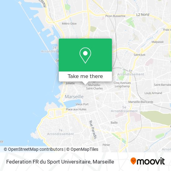 Federation FR du Sport Universitaire map