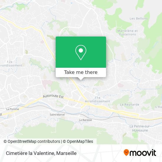 Cimetière la Valentine map