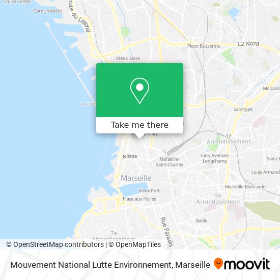 Mapa Mouvement National Lutte Environnement