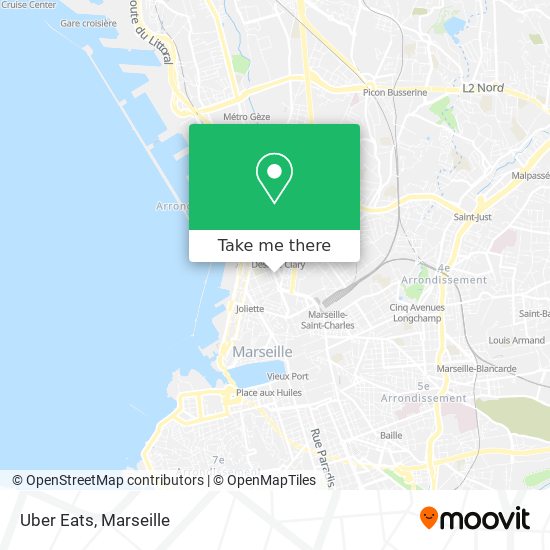 Mapa Uber Eats