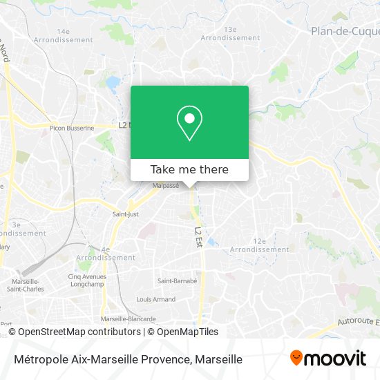 Métropole Aix-Marseille Provence map