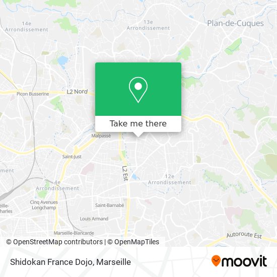 Shidokan France Dojo map