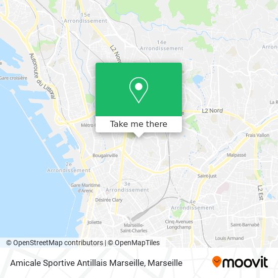 Amicale Sportive Antillais Marseille map